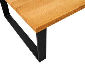 Miniaturka 1 - Drewniany stolik kawowy na metalowych nogach FRIDO