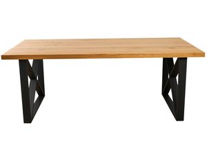 Miniaturka 1 - Industrialny stół dębowy z metalowymi nogami GABARIS