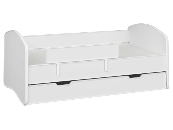 Łóżko dziecięce z barierką i materacem miniaturka DERVIS