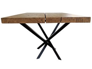 Miniaturka 1 - Dwudeskowiec Stół Drewniany Metalowe Nogi Pająk BIVO bok