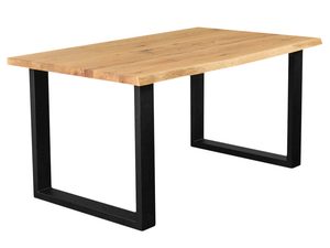 Miniaturka 5 - Dębowy stół z czarnymi nogami w kształcie prostokątnej ramy