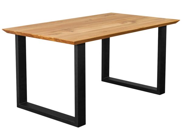 Elegancki stół drewniany z nóżkami czarnymi