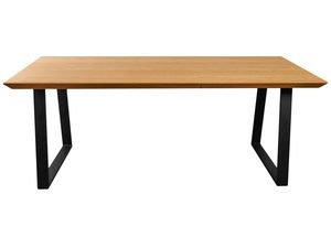 Miniaturka 3 - Stół drewniany na metalowych nogach ASMARIS bok