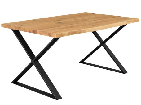 Stół drewniany z metalowymi nogami DEFIS