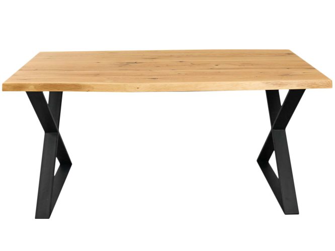 Stół drewniany z metalowymi nogami DEFIS