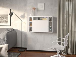 Miniaturka 8 - Biurko wiszące rozkładane białe aranżacja WAN