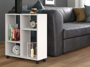 Miniaturka 5 - Funkcjonalny stolik na kółkach biały aranżacja STAR