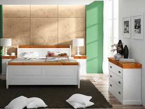 Miniaturka 20 - Nowoczesna sypialnia z łóżkiem tapicerowanym i panelami dębowymi