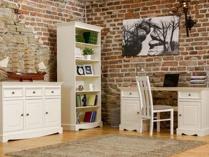 Miniaturka 13 - Biurko drewniane podwójne białe aranż INGRID