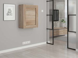 Miniaturka 9 - Kompaktowe biurko rozkładane sonoma złożone SARI