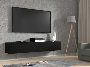 Miniaturka 4 - Czarna szafka pod TV 180 aranżacja AMIRA