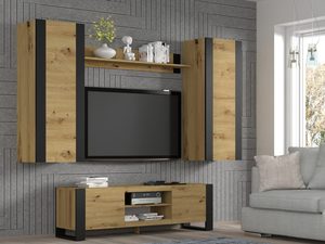 Miniaturka 6 - Meble do salonu dąb artisan aranżacja TAKOZ