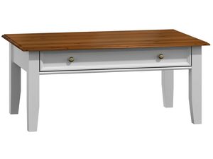 Miniaturka 2 - Ława do salonu w klasycznym stylu biała orzech INGRID