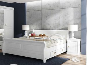 Miniaturka 15 - Sypialnia białe meble drewniane ANADI