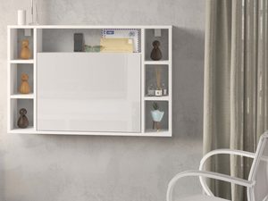 Miniaturka 10 - Biurko wiszące rozkładane biały połysk aranżacja WAN