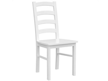 Białe krzesło z litego drewna biały INGRID