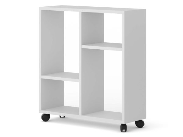 Funkcjonalny stolik na kółkach biały STAR