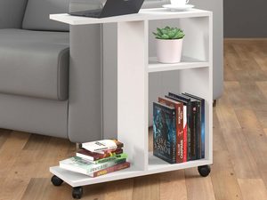 Miniaturka 4 - Stolik na kółkach biały aranż TINA