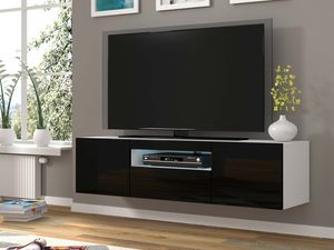 Miniaturka 25 - Wisząca szafka 150 aranżacja biały czarny połysk KISMET