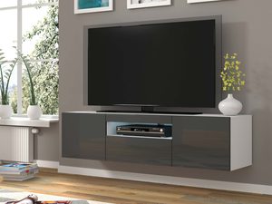 Miniaturka 26 - Wisząca szafka 150 aranżacja biały grafit połysk KISMET