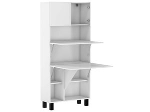 Miniaturka 4 - Nowoczesne biurko rozkładane regał biały otwarty CHAN