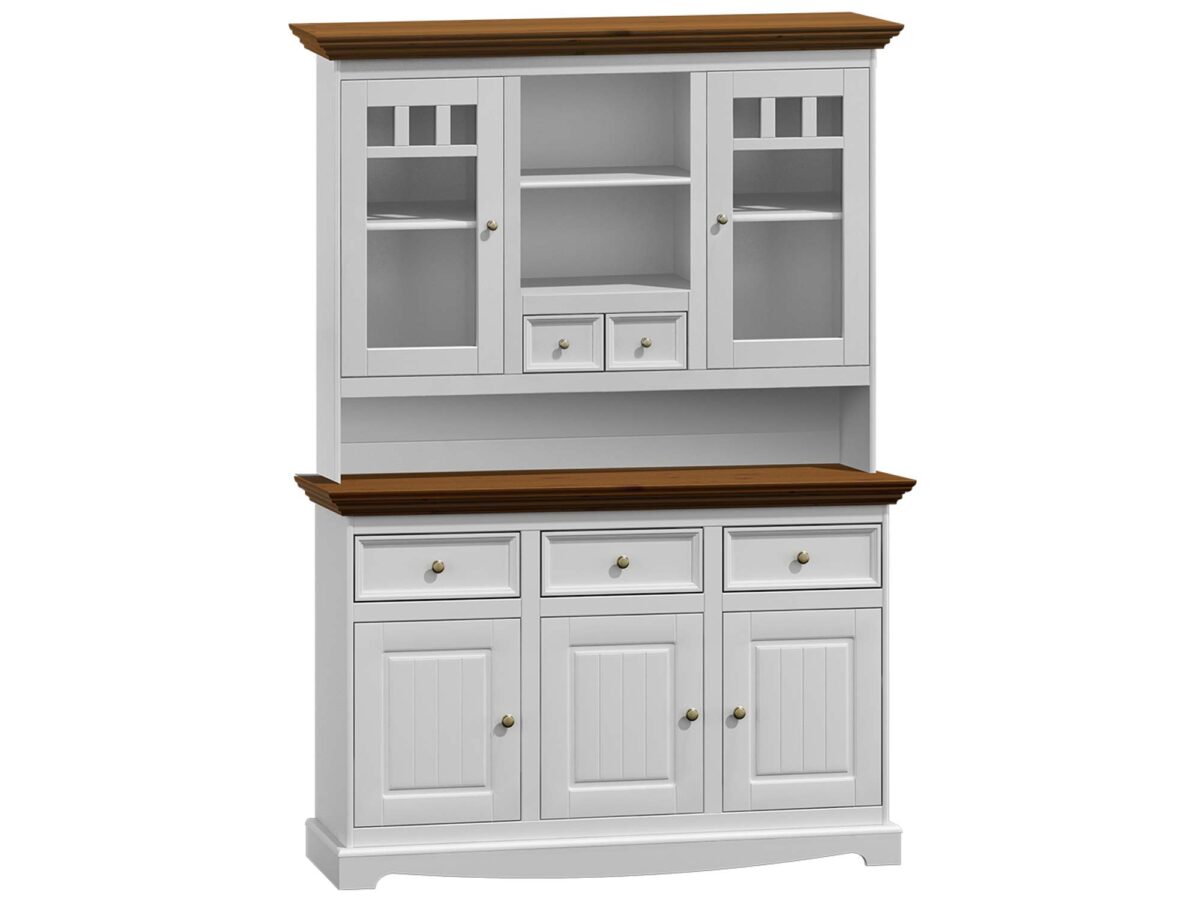 Biała nadstawka do kredensu INGRID