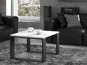 Miniaturka 3 - Stolik kawowy do industrialnego wnętrza aranżacja biały ELMO