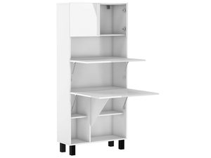 Miniaturka 6 - Nowoczesne biurko rozkładane regał biały otwarty CHAN