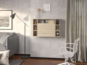 Miniaturka 11 - Biurko wiszące rozkładane dąb sonoma aranżacja WAN