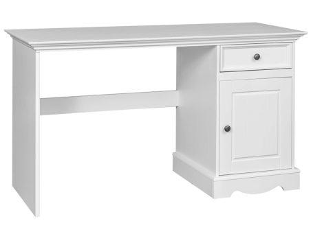 Białe biurko klasyczne ikonka INGRID