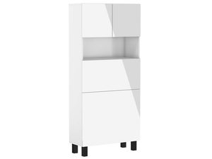 Miniaturka 11 - Nowoczesne biurko rozkładane regał biały połysk ikonka CHAN