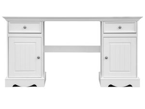 Miniaturka 4 - Biurko drewniane podwójne białe front INGRID