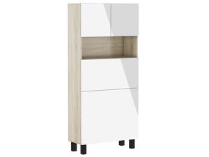 Miniaturka 2 - Nowoczesne biurko rozkładane regał biały sonoma ikonka CHAN