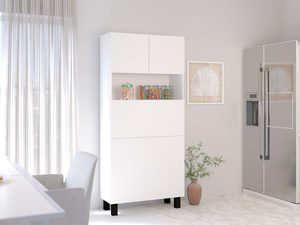 Miniaturka 17 - Nowoczesne biurko rozkładane regał biały aranż2 CHAN
