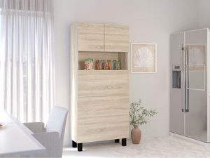 Miniaturka 13 - Nowoczesne biurko rozkładane regał biały sonoma aranż CHAN