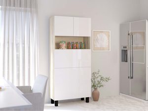 Miniaturka 16 - Nowoczesne biurko rozkładane regał biały sonoma aranż CHAN