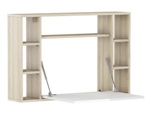 Miniaturka 2 - Biurko wiszące rozkładane sonoma białe otwarte WAN