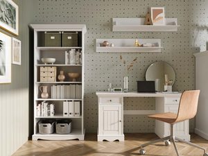 Miniaturka 6 - Półka biała drewniana do pokoju biuro INGRID