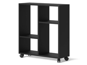 Miniaturka 1 - Funkcjonalny stolik na kółkach czarny STAR