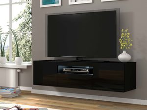 Miniaturka 29 - Wisząca szafka 150 aranżacja czarny połysk KISMET