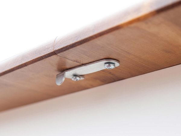 Stół rozkładany biały z drewna litego biały dąb zatrzask INGRID