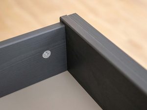 Miniaturka 13 - Biała klasyczna komoda drewniana grafit szuflada detale INGRID