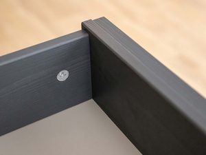 Miniaturka 7 - Duża biała szafka RTV vintage grafit szuflada INGRID