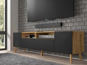 Miniaturka 2 - Duża szafka pod TV loftowa aranżacja IZMIR