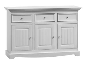 Miniaturka 2 - Biała klasyczna komoda drewniana jadalnia biała INGRID