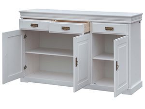 Miniaturka 5 - Biała komoda do klasycznego wnętrza biała otwarta ANADI