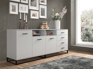 Miniaturka 6 - Biała komoda do salonu aranżacja ERSOY