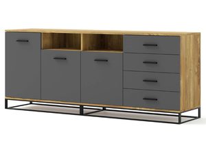 Miniaturka 2 - Duża komoda do salonu grafit miniaturka ERSOY