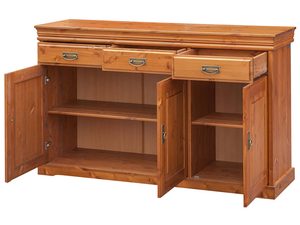 Miniaturka 4 - Biała komoda do klasycznego wnętrza sosna otwarta ANADI