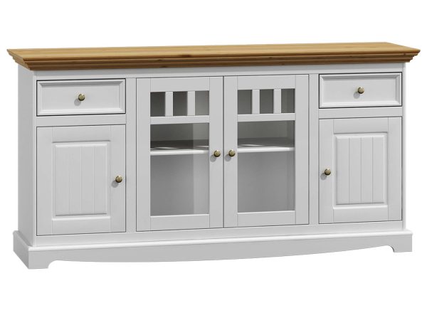 Duża komoda vintage biały dąb INGRID